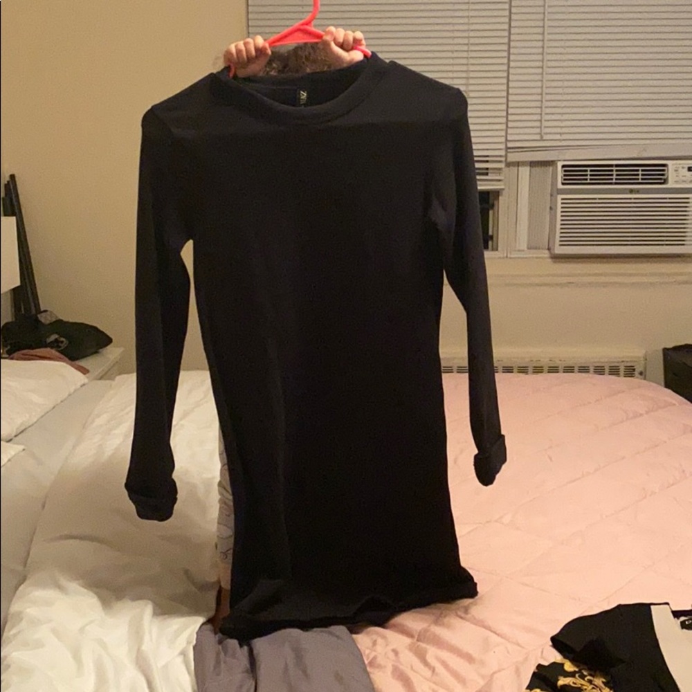 Black midi dress